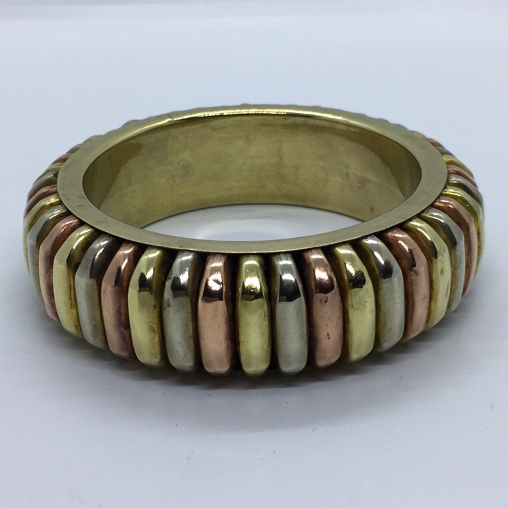 Brass, Copper, & Silver Bangle. Euc - image 1